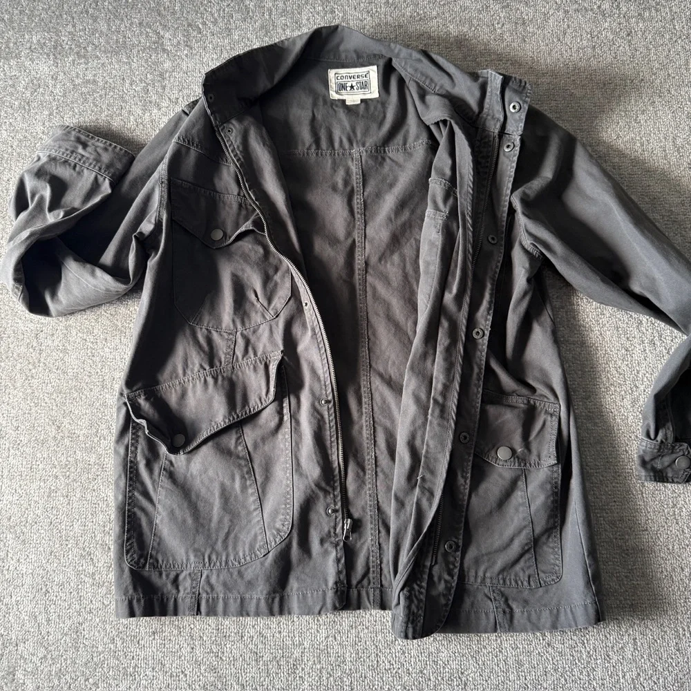 Converse One Star M-65 Field Utility Jacket Gray Men's Size Large - Picture 3 of 6